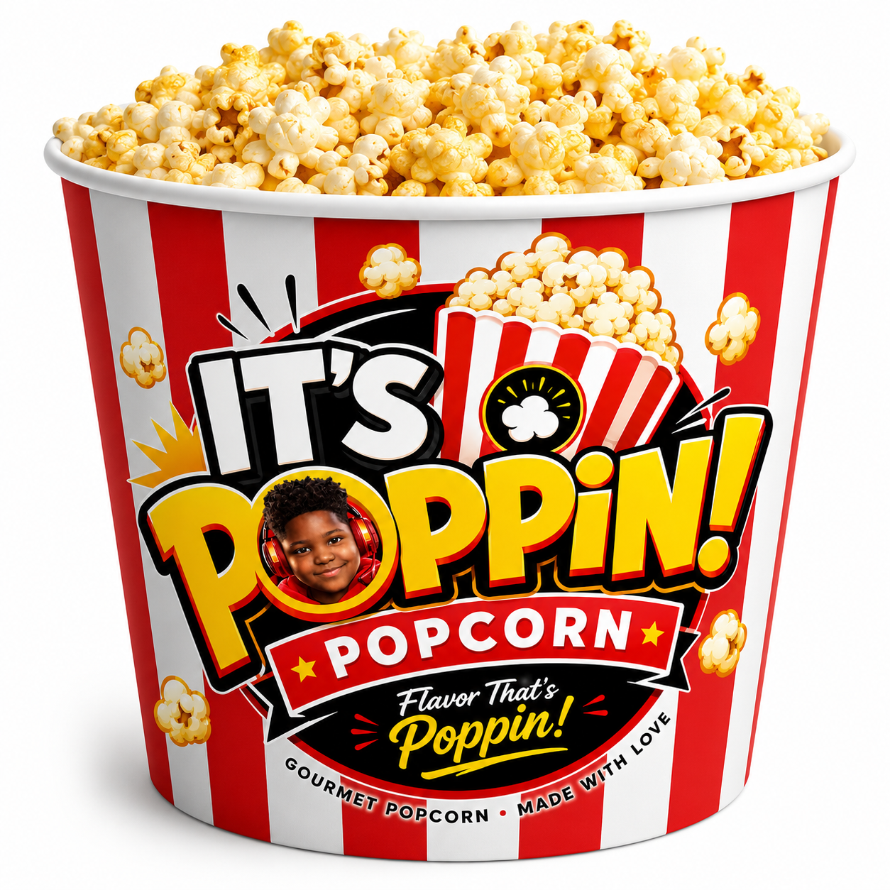 Party bucket of popcorn